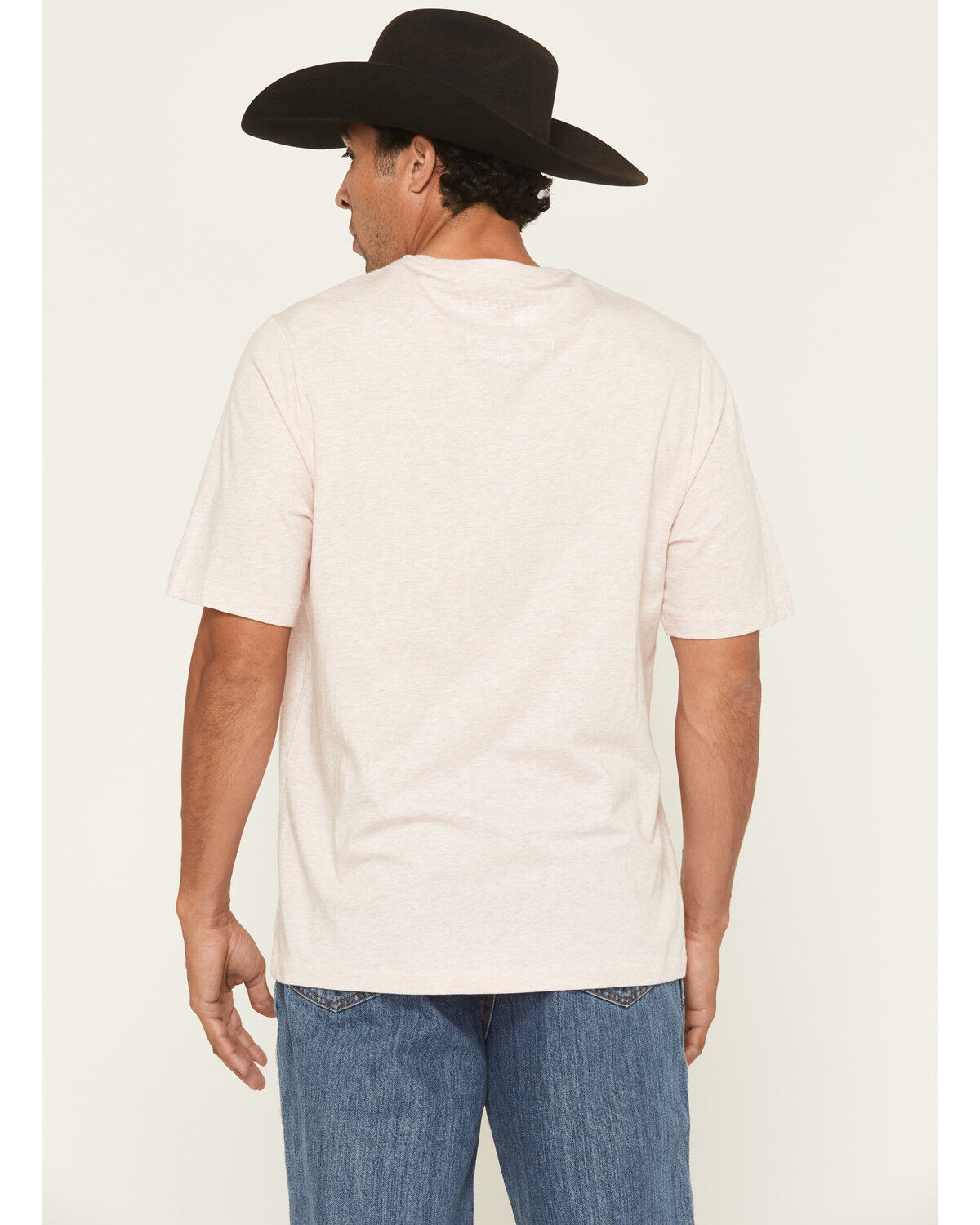 Image #4 - Cinch Men's Solid Logo Short Sleeve T-Shirt, Pink, hi-res
