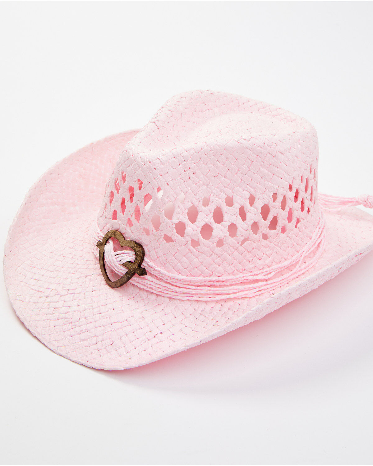 Image #1 - Shyanne Girls' Sweety Straw Western Hat, Pink, hi-res