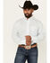 Image #1 - Wrangler Men's Classic Geo Print Long Sleeve Button-Down Stretch Western Shirt, Blue, hi-res