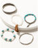 Shyanne Women's Prism Skies Rose Quartz & Turquoise Stretch Bracelet Set - 5-Piece, Silver, hi-res