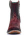 Image #5 - Corral Women's Wine Red Lamb Booties - Round Toe, , hi-res
