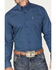Cinch Men's Modern Fit Diamond Geo Print Button Down Western Shirt , Royal Blue, hi-res