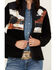 Image #3 - Hooey Women's Landscape Print Tech Fleece Jacket, Black, hi-res
