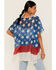 Tasha Polizzi Women's Stars & Stripes Spirit Poncho, Multi, hi-res
