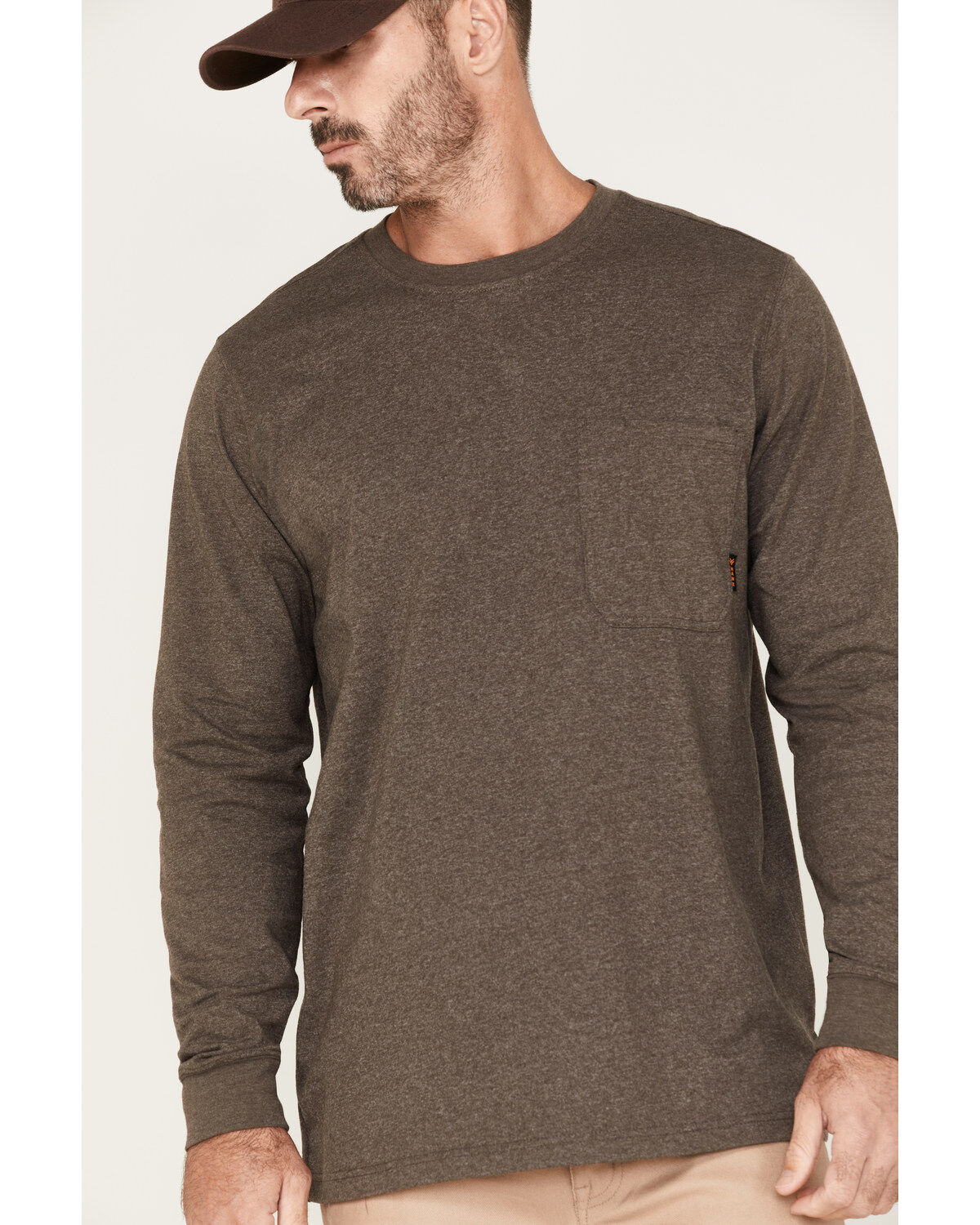 Image #2 - Hawx Men's Forge Work Pocket T-Shirt, Brown, hi-res