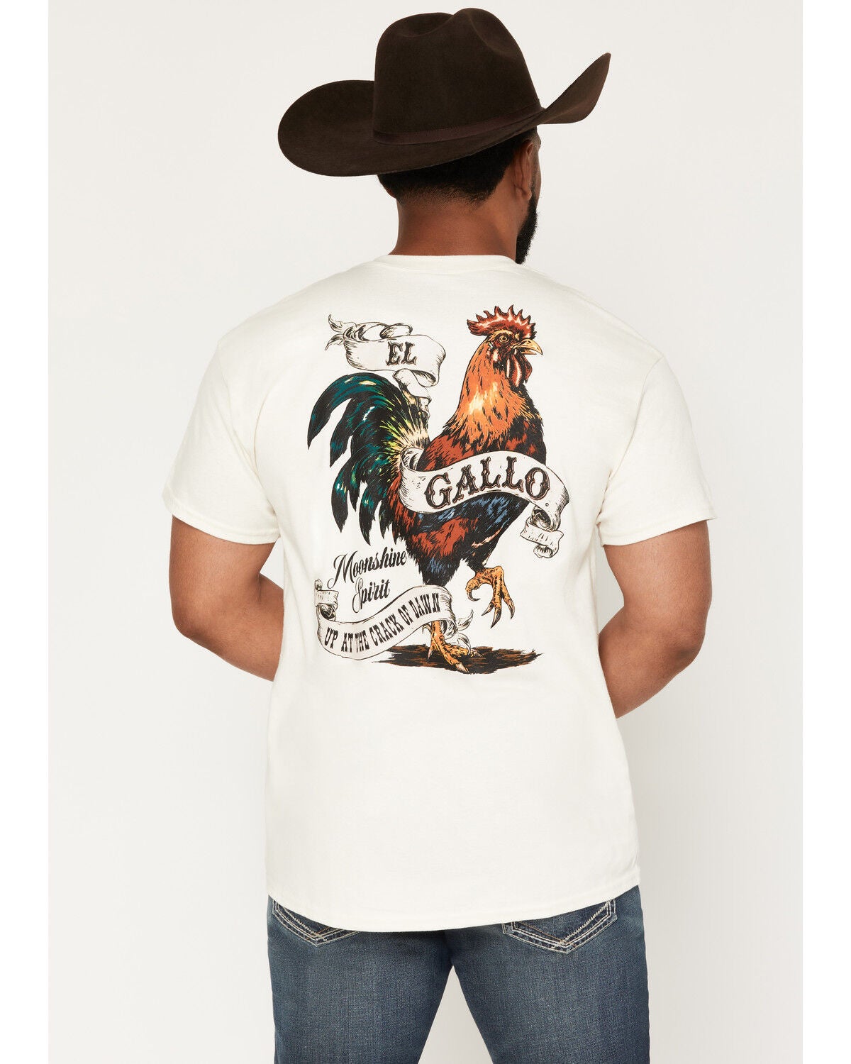 Moonshine Spirit Men's El Gallo Short Sleeve Graphic T-Shirt, Cream, hi-res