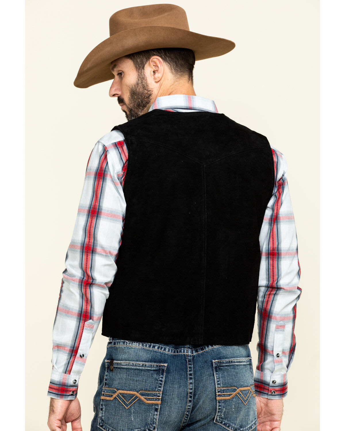 Image #2 - Cody James Men's Angus Suede Vest, Black, hi-res