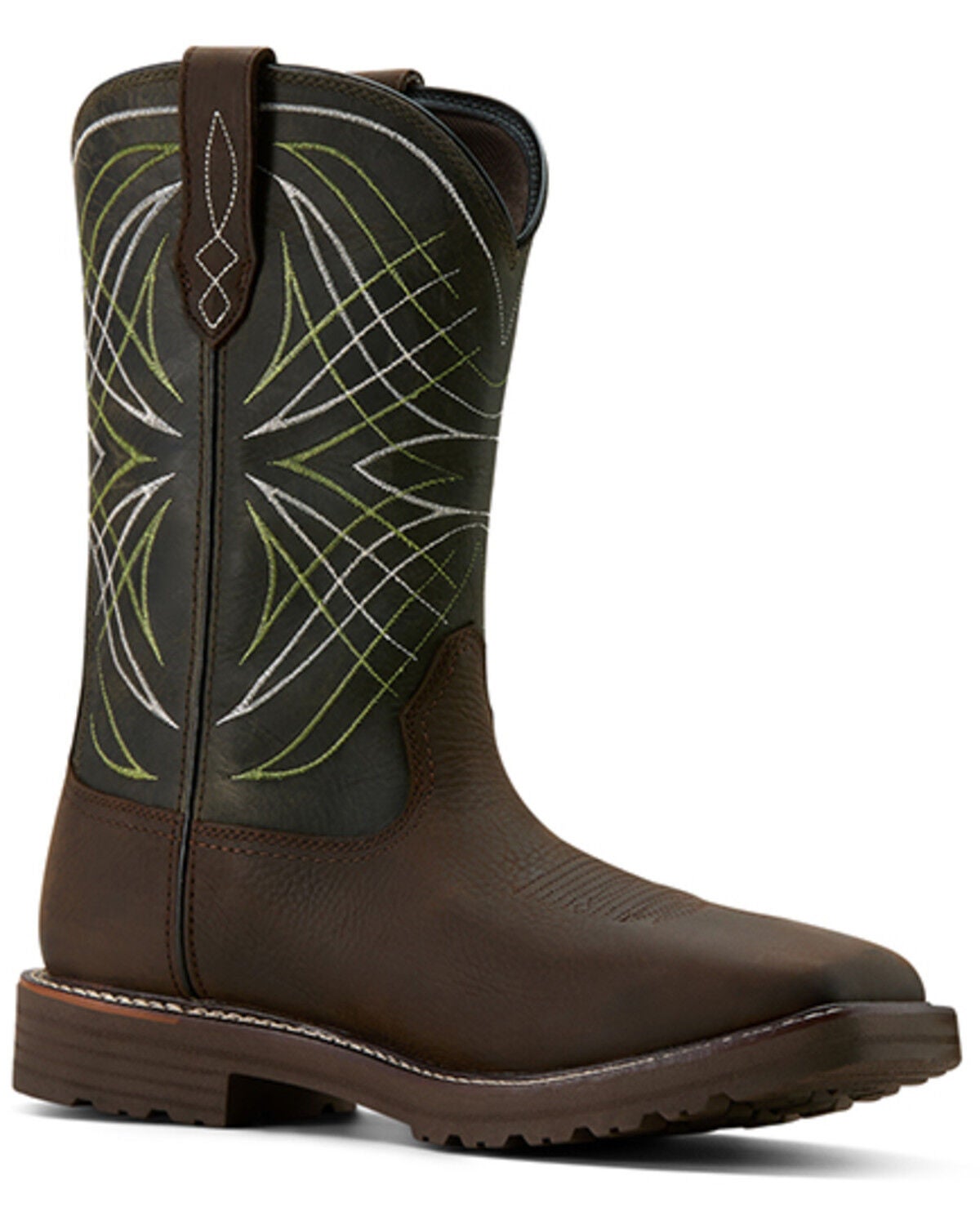 Ariat Men's Activator Waterproof Work Boots - Soft Toe, Dark Brown, hi-res
