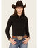 Image #1 - Shyanne Women's Long Sleeve Snap Vented Riding Shirt, Black, hi-res