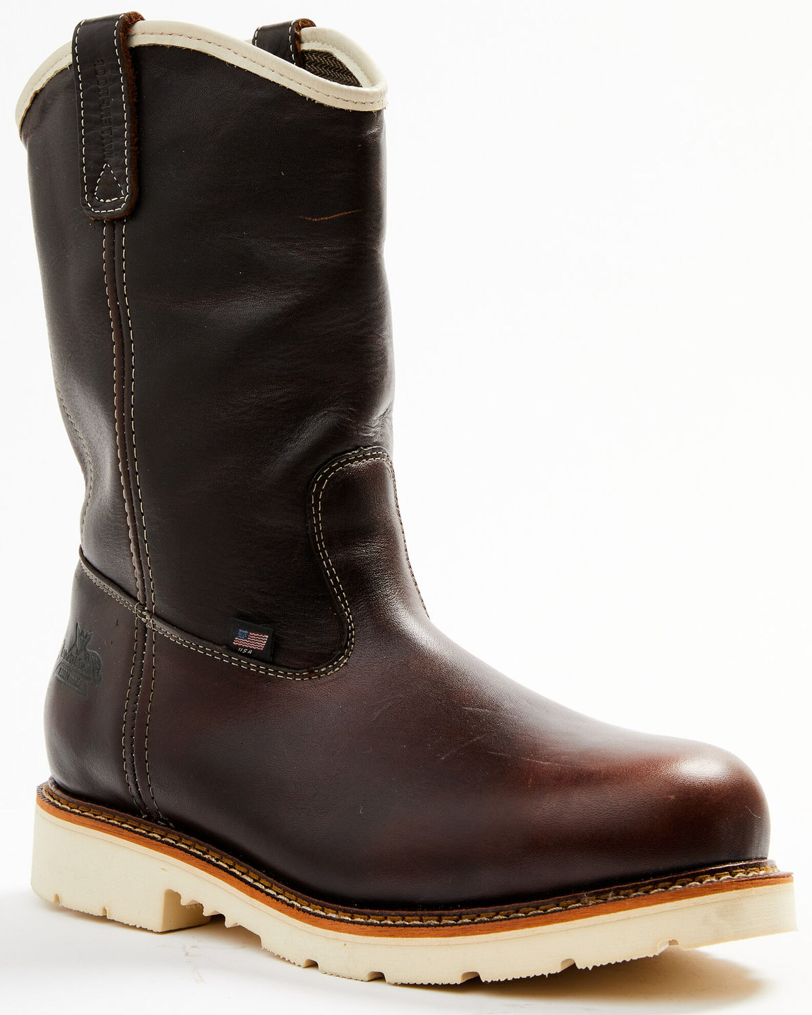 Men's pull sales on wellington boots