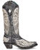 Image #2 - Corral Women's Cross & Wings Overlay Western Boots - Snip Toe, Black, hi-res