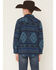 Image #4 - Cody James Boys' Rosewell Southwestern Print Button-Down Flannel Shirt Jacket, Blue, hi-res