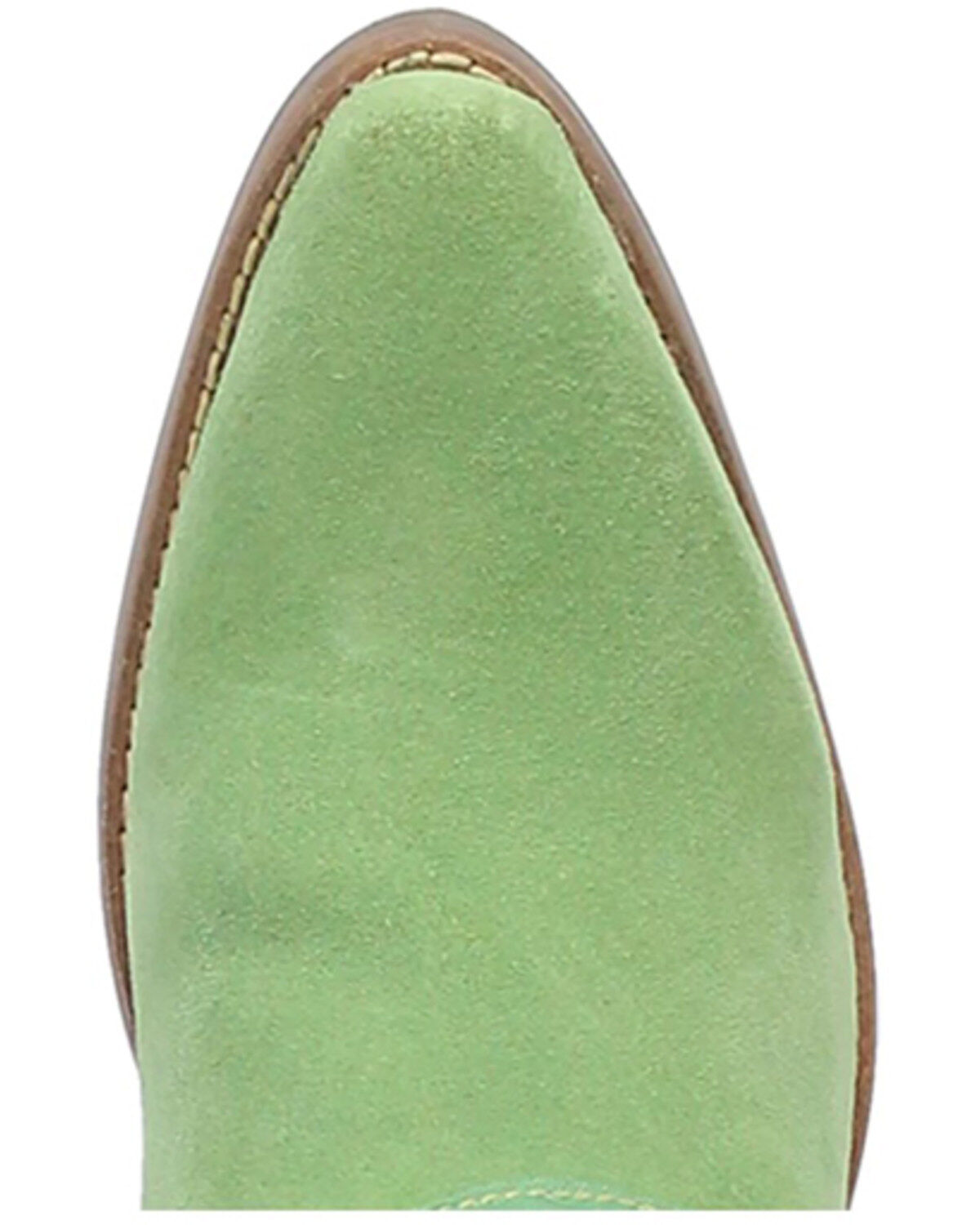 Image #6 - Dingo Women's Suede Bandida Western Booties - Round Toe, Moss Green, hi-res