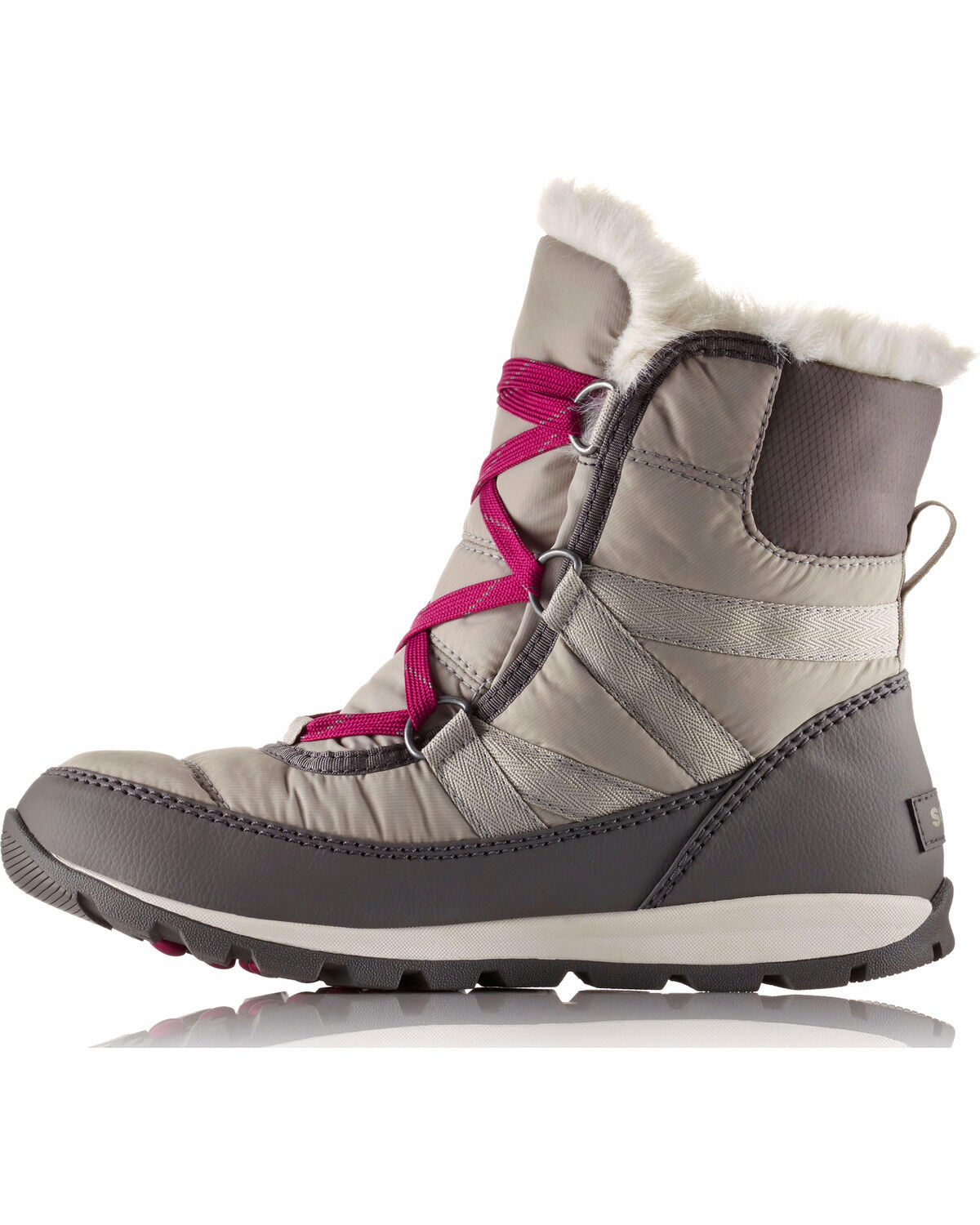 Image #2 - Sorel Women's Gray Whitney Short Lace Boots - Round Toe , , hi-res