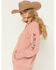 Image #2 - Ariat Women's Boot Barn Exclusive Southwestern Print Logo Hoodie, Pink, hi-res