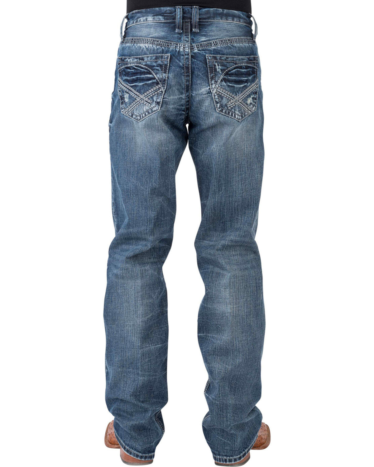 Image #1 - Tin Haul Men's Regular Joe Fit Medium Wash Bootcut Jeans, , hi-res