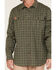 Hawx Men's FR Plaid Print Woven Long Sleeve Button Down Work Shirt - Tall , Olive, hi-res