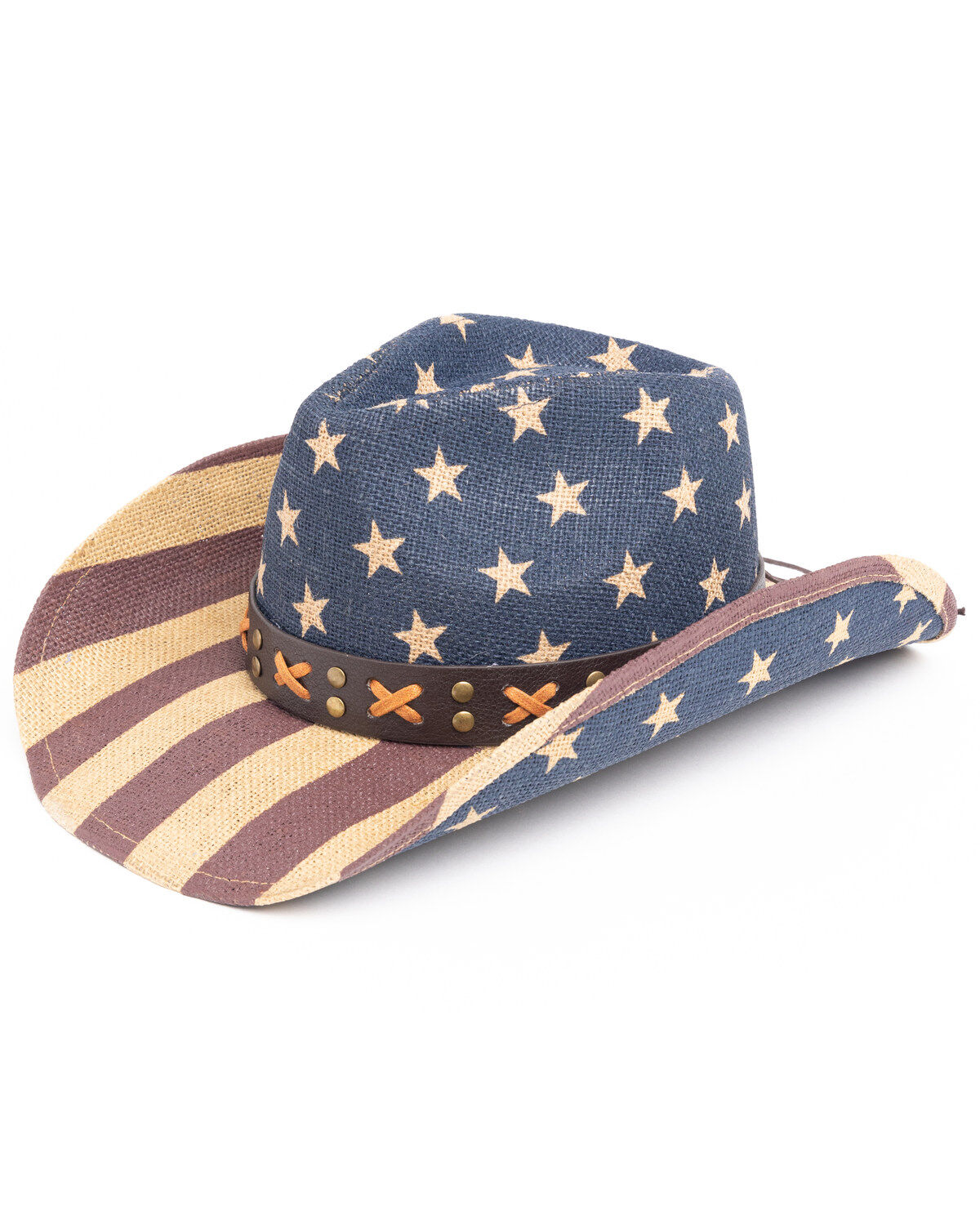 Image #1 - Cody James O Uncle Sam Straw Cowboy Hat, Black, hi-res