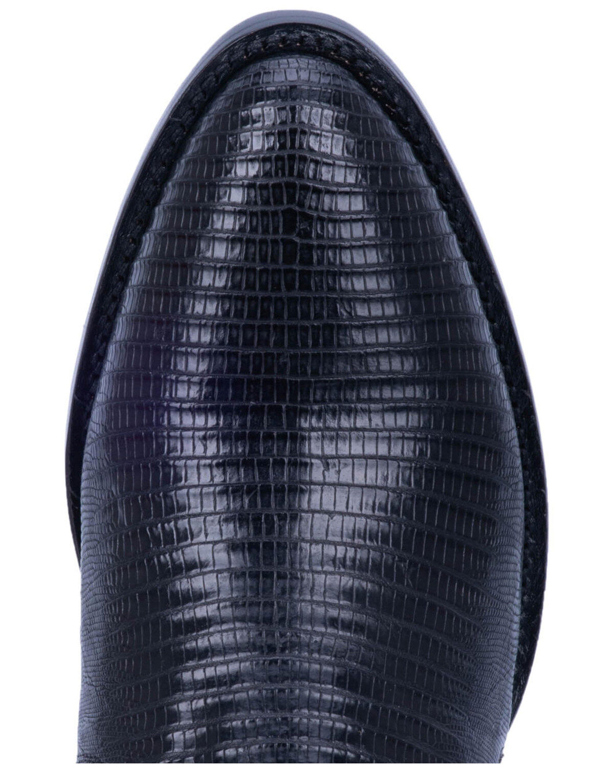 Image #6 - Dan Post Men's Winston Lizard Western Boots - Round Toe, Black, hi-res