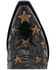 Image #6 - Black Star Women's Marfa Star Inlay Studded Leather Western Boot - Snip Toe, Black, hi-res