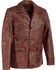 Image #1 - Milwaukee Leather Men's Leather Car Coat Jacket - Big 5X, Red, hi-res