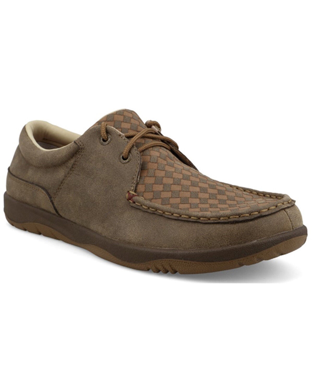 Twisted X Men's Boat Shoe Driving Moc Shoes - Moc Toe, Brown, hi-res