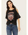 Image #1 - White Crow Women's Freebird Cold Shoulder Graphic Tee, Black, hi-res