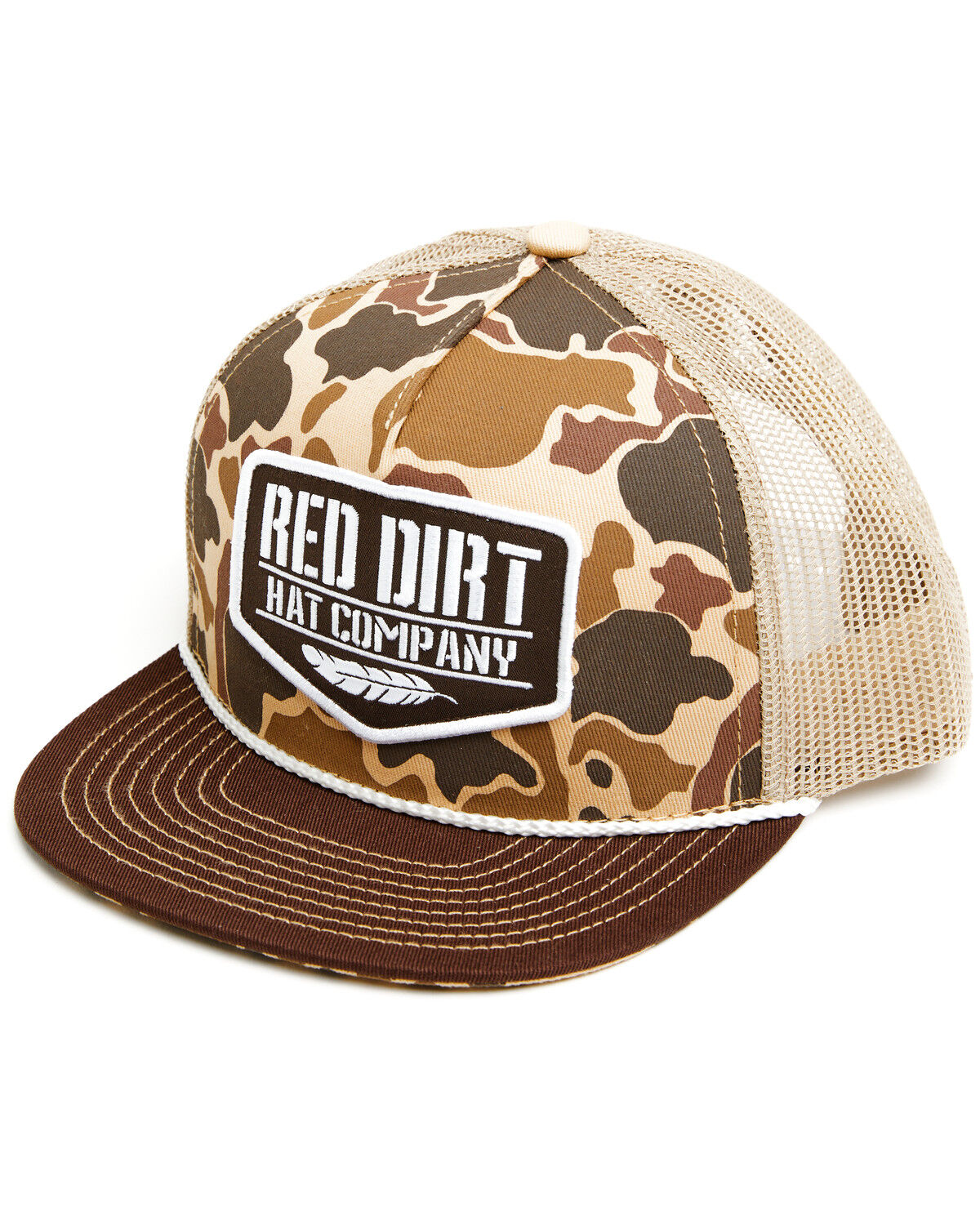 Image #1 - Red Dirt Hat Co Kids' Old Skool Camo Ball Cap, Camouflage, hi-res