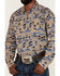 Ariat Men's Hart Retro Tropical Print Long Sleeve Snap Western Shirt , Tan, hi-res