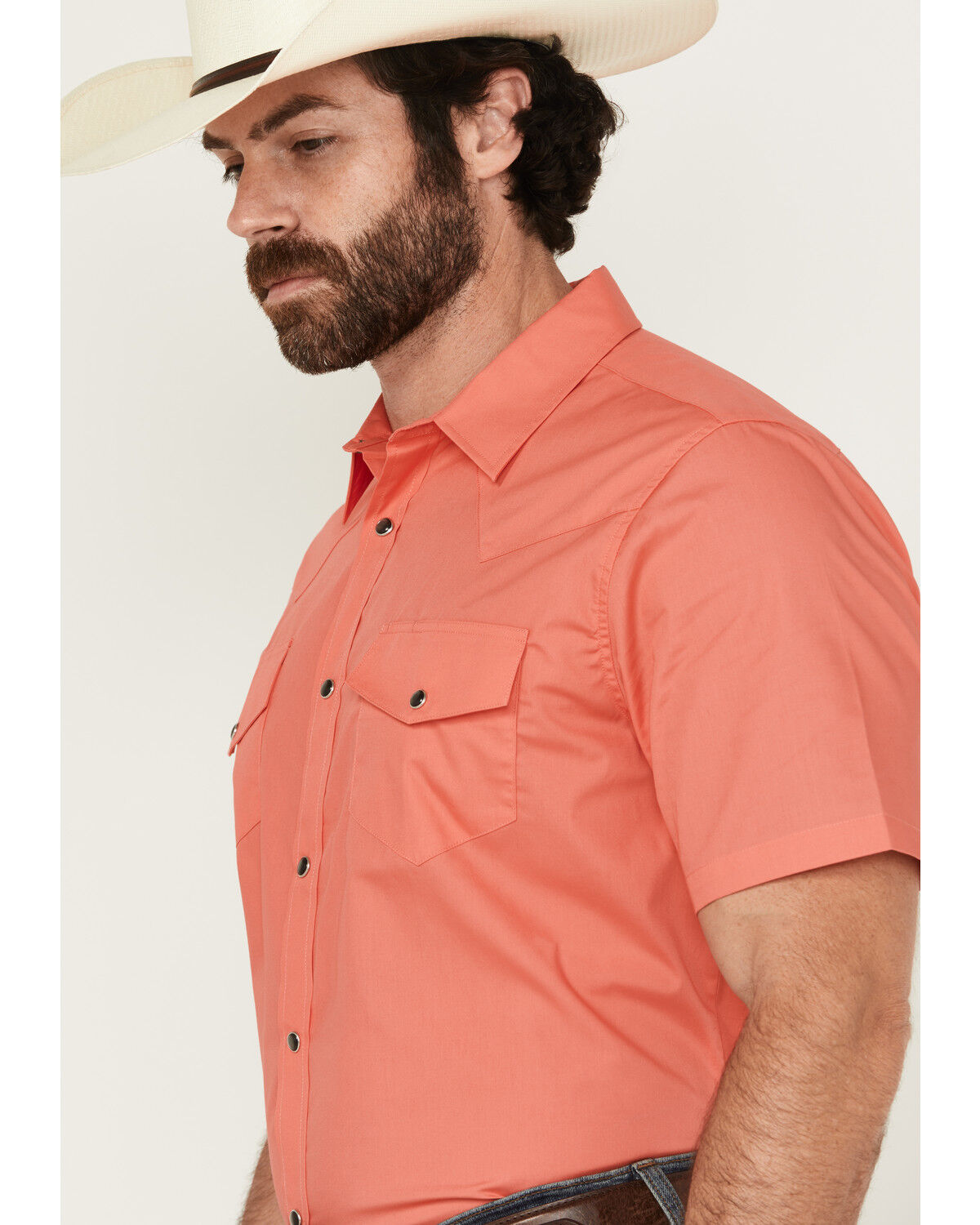 Product Name:  Gibson Trading Co Men's White Water Solid Short Sleeve Snap Stretch Western Shirt