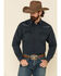 Image #1 - Rock 47 By Wrangler Men's Black Stripe Embroidered Long Sleeve Western Shirt , , hi-res