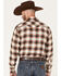 Wrangler Retro Men's Plaid Snap Western Flannel Shirt , Brown, hi-res