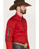 Image #2 - RANK 45® Men's Logo Barbado Long Sleeve Button-Down Western Shirt, Cherry, hi-res