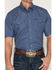 Image #3 - Wrangler Men's ATG Geo Print Short Sleeve Snap Performance Western Shirt, Blue, hi-res