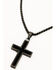 Image #4 - Cody James Men's Matte Black Inlay Cross Necklace, Black, hi-res