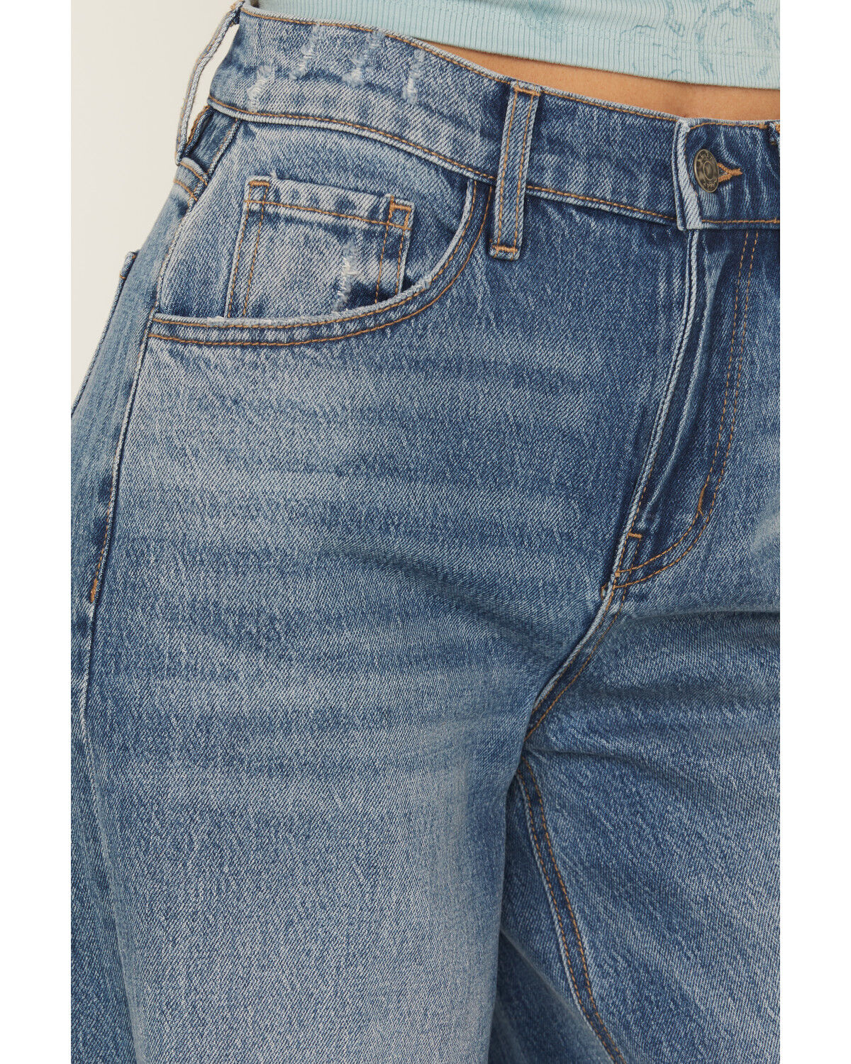 Product Name:  Ariat Women's Jazmine Medium Wash Ultra High Rise Wide Stretch Denim Jeans