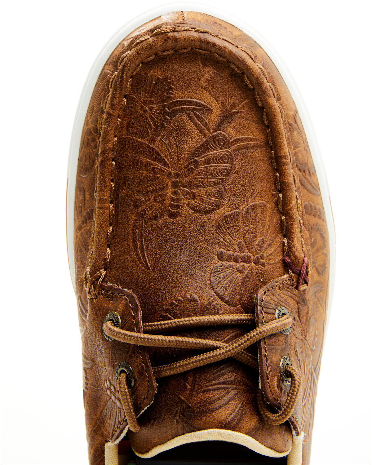 Image #6 - Twisted X Women's Kicks Tooled Casual Shoes - Moc Toe, Tan, hi-res