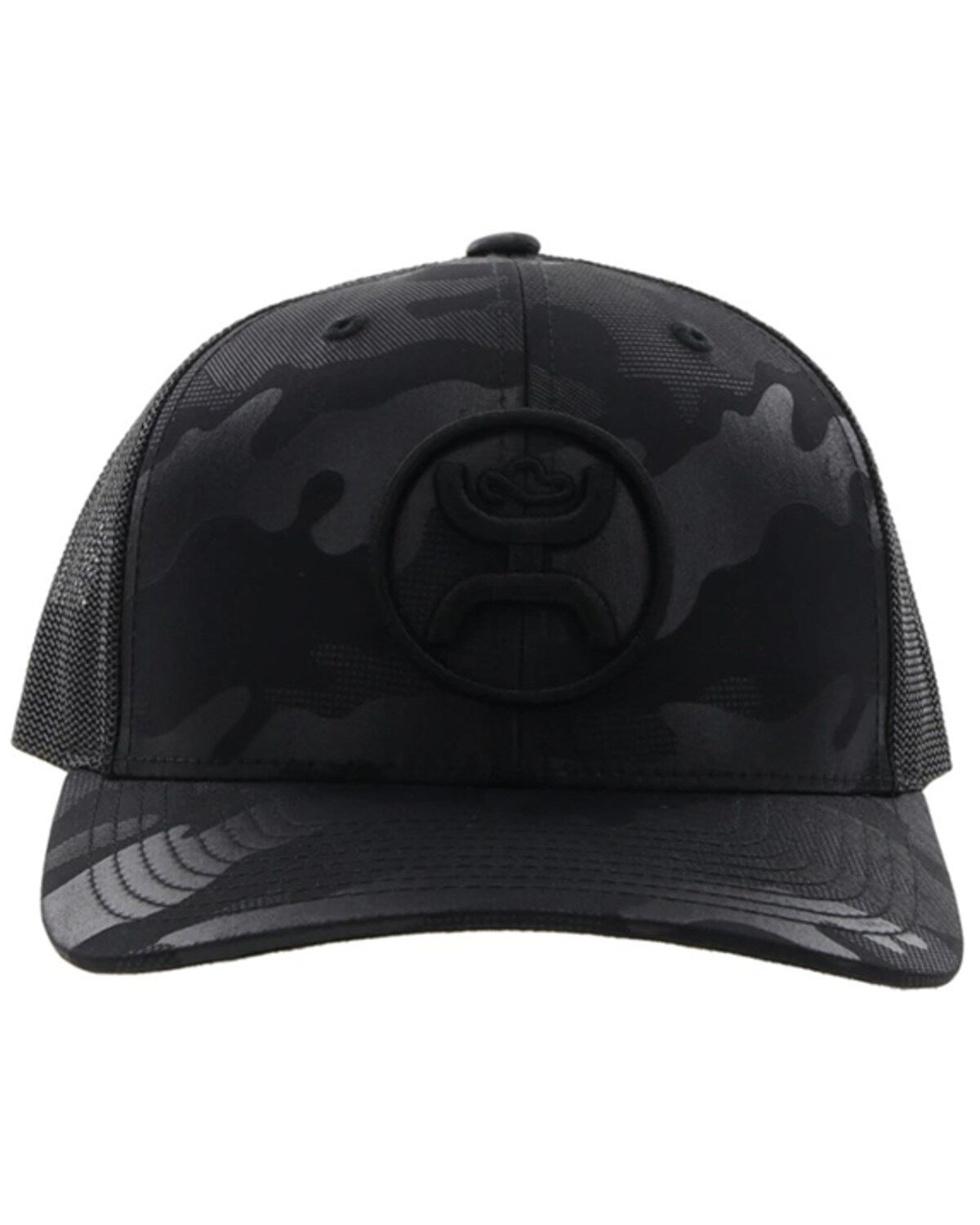 Image #3 - Hooey Men's O Classic Embroidered Logo Trucker Cap, Black, hi-res