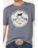 Cinch Men's Camp Yee-Haw Stock Brokers Graphic T-Shirt , Heather Blue, hi-res