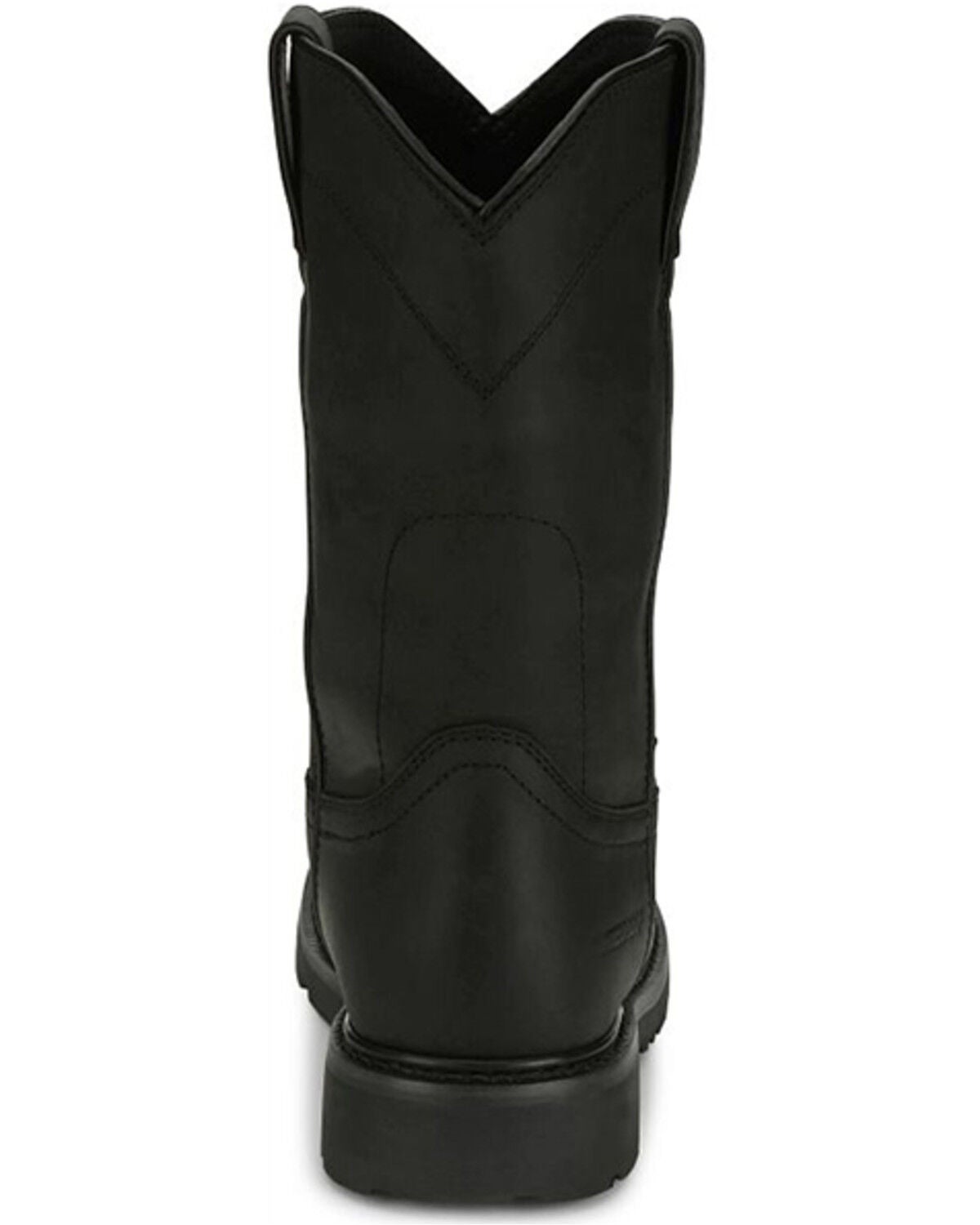 Image #5 - Justin Men's 11" Dorsal Waterproof Work Boots - Steel Toe, Black, hi-res