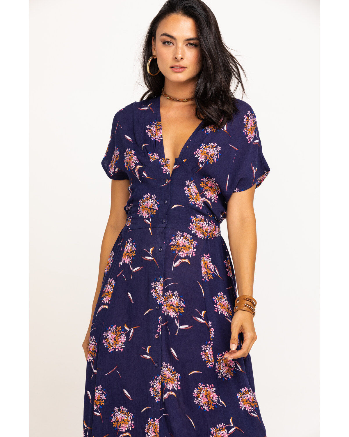 womens navy midi dress