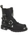 Image #1 - Harley Davidson Men's Distortion Skull Moto Boots - Round Toe, Black, hi-res