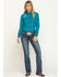 Image #6 - Rock & Roll Cowgirl Women's Vintage Dark Wash Low Rise Boot Riding Jeans, , hi-res