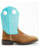 Shyanne Girls' Ceci Western Boots - Broad Square Toe, Blue, hi-res