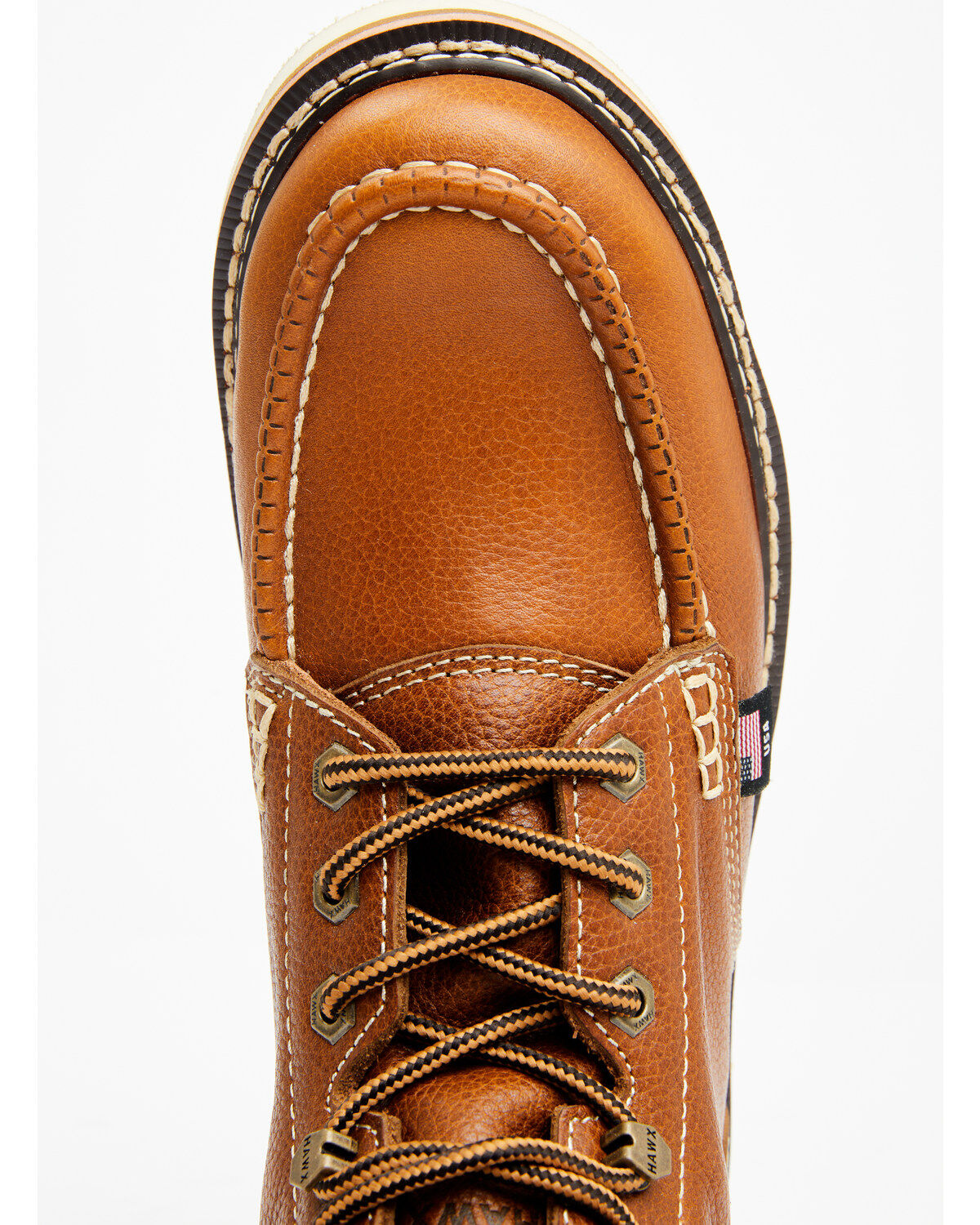 Image #6 - Hawx Men's 6" USA Pitstop Wedge Redesigned Work Boots - Soft Toe, Brown, hi-res