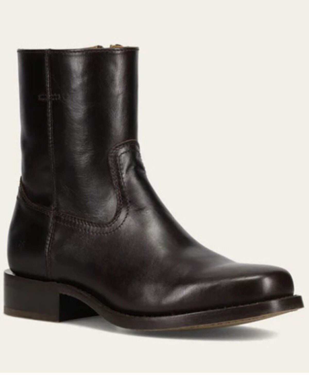 Frye Men's Campus Inside Zip Ankle Boots - Round Toe, Dark Brown, hi-res