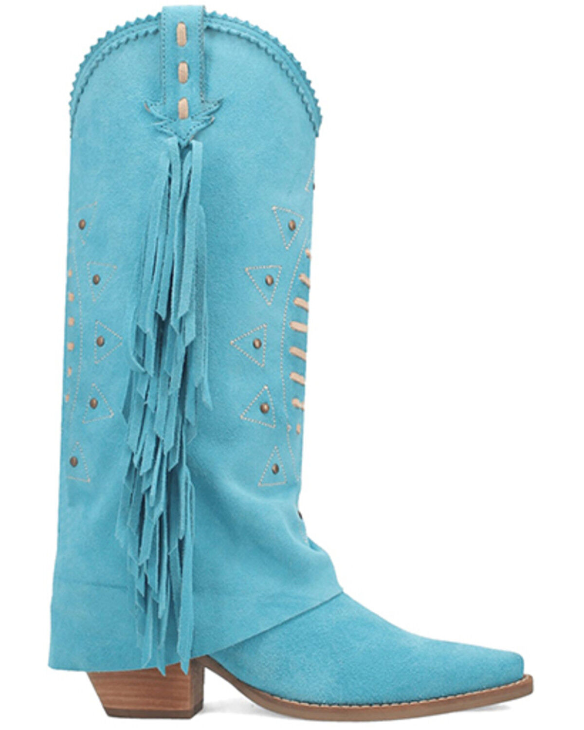 Image #2 - Dingo Women's Spirit Trail Western Boots - Snip Toe, Blue, hi-res