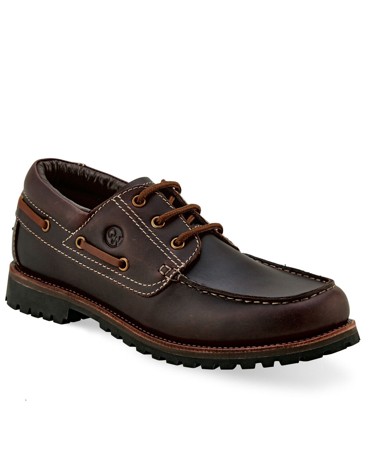 Image #1 - Old West Men's Leather Driving Shoes - Moc Toe, , hi-res