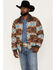 Rock & Roll Denim Men's Southwestern Print Zip Bomber Jacket, Brown, hi-res