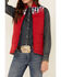 Cruel Girl Women's Red Embroidered Quilted Poly Puffer Vest , Red, hi-res